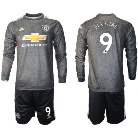 Billiga Fotbollströjor Manchester United Anthony Martial 9 Barn Borta tröja 2020/21 Långärmad